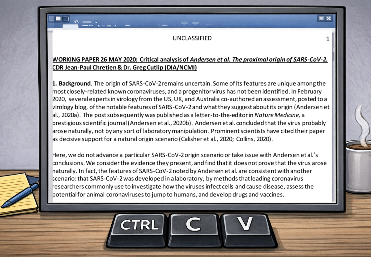 The Copy-Paste Investigation into COVID Origins